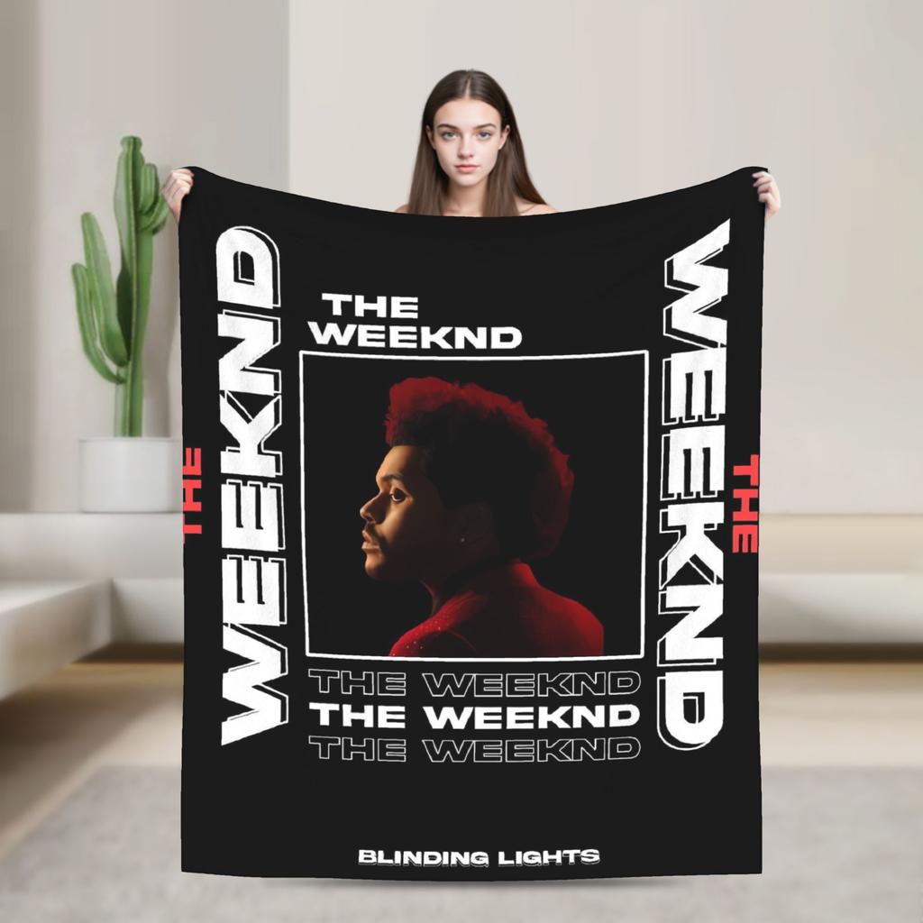 The Weeknd XO Album Flannel Blanket  Super Warm Throw Blanket for Home Decor Camping Pattern Bedspread Sofa Bed Cover