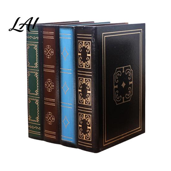 Ornement Livre Rétro Décoration Factice Ornements Conception Creuse à Rabat Rangement Style Boîte Livres Décoratifs Vintage pour Café