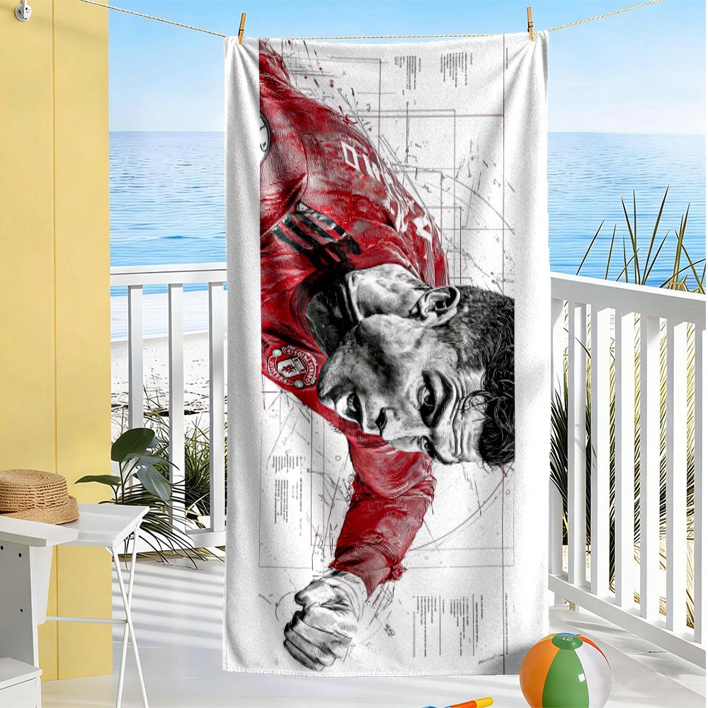 Cristiano Ronaldo Juventus Beach Towel High Absorbency & Quick-Dry Comfortable Lightweight Perfect for Traveling Yoga Camping and Swimming