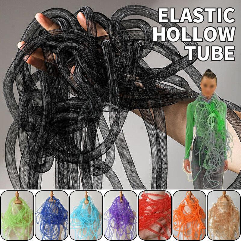 10mm Tube en Crin de Cheval Tube Crinoline Tissu Filet Crin Garniture pour Accessoires de Cheveux DIY Maille Tissée Flexible Élastique