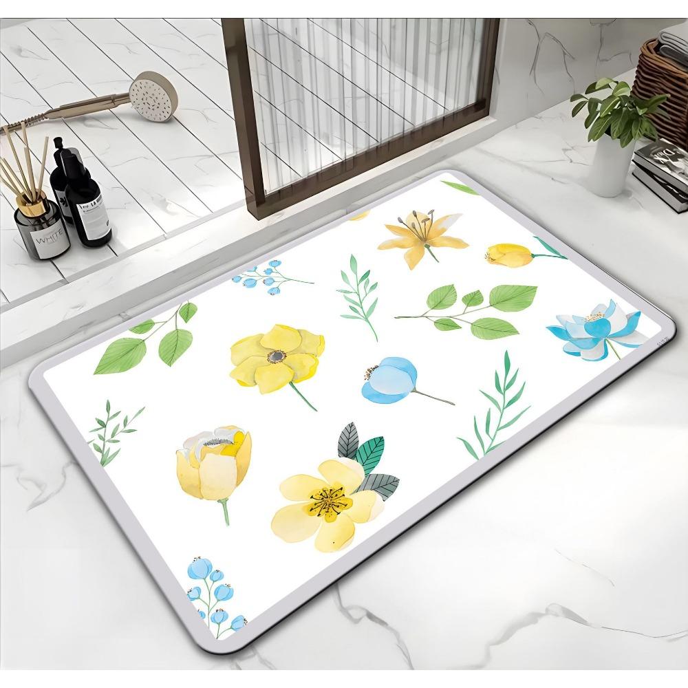 

Диатомовая грязевая циновка для ванной, абсорбирующий коврик для ног, грязеотталкивающий, нескользящий, абсорбирующий коврик для туалетной двери, ковер, коврик для туалета 40 * 60cm