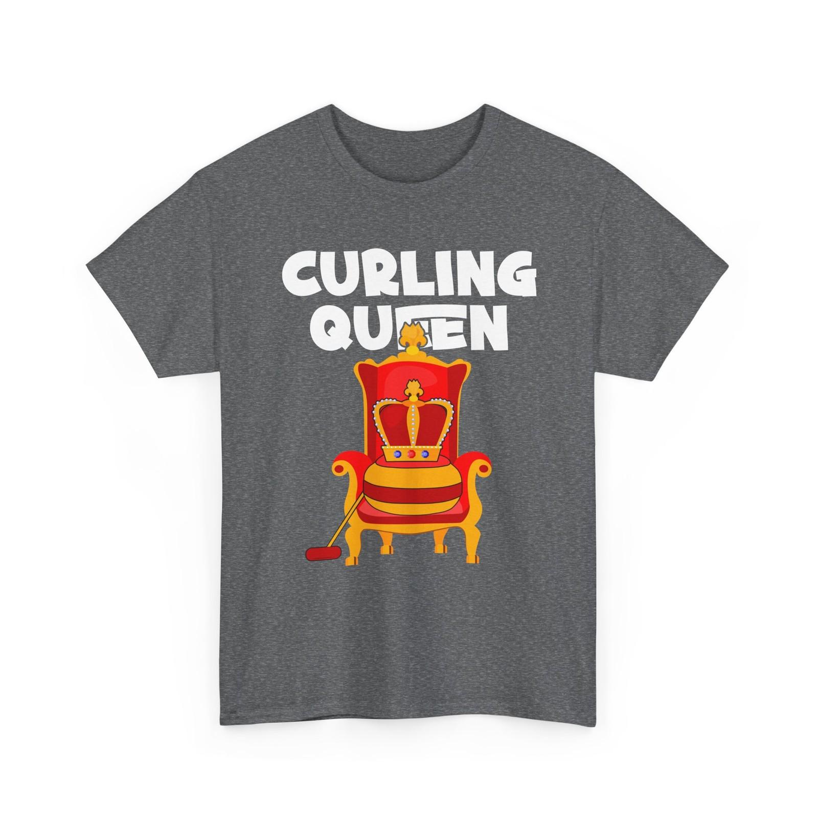 Curling Queen T-Shirt, Curler Ice Curling Sports Lovers Mom Shirt XL