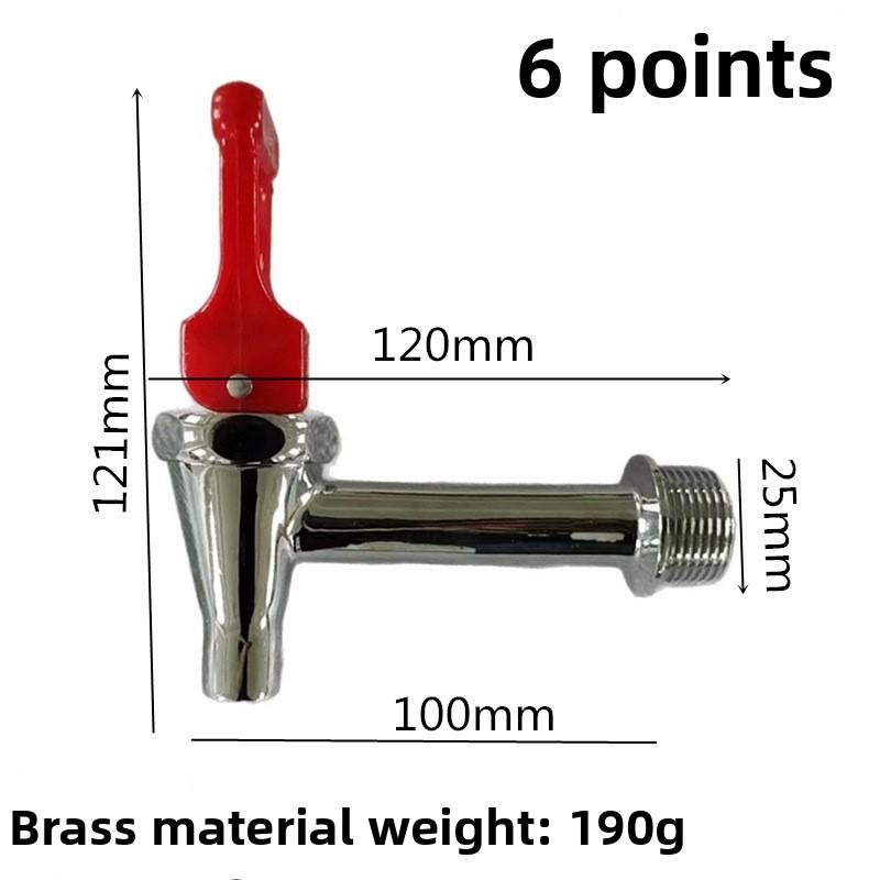 3/4 Points Electric Water Heater Faucet Copper Temperature Resistant Soybean Milk Tea Insulation Bucket Faucets Accessories