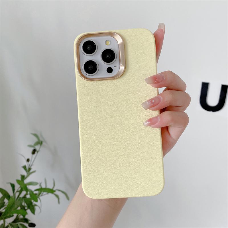 Luxury Candy Color Leather Texture Silicone Phone Case For iPhone 11 12 13 14 15 16 Pro Max Plus Matte Soft Shockproof Cover