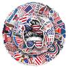 50 Sheets of American Independence Day Creative Waterproof Journal Stickers