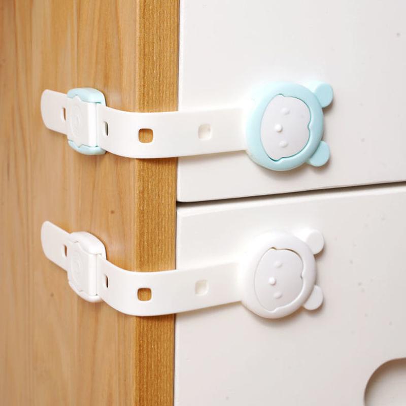 Adjustable Multifunctional Anti Pinch Drawer Lock With Cartoon Lock Buckle