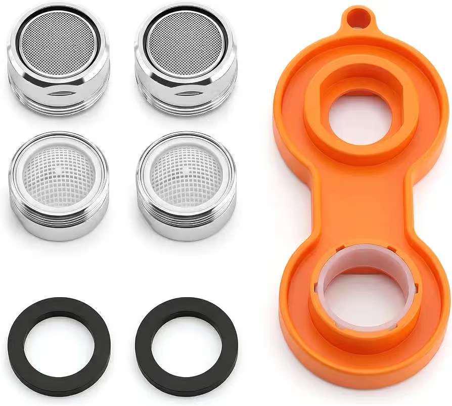 Universal Kitchen Faucet Aerator Anti-Splash Replacement Kit with Wrench