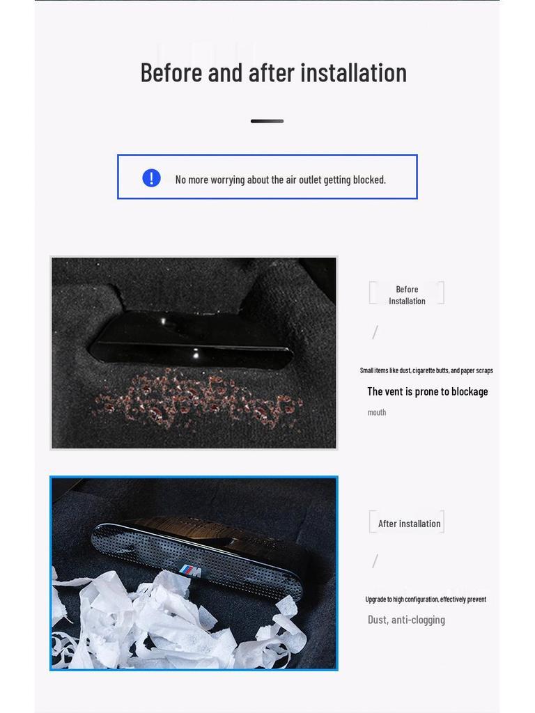 BMW Air Vent Cover for Under-Seat: Compatible with 3, 5, 7 Series, 320li, 530li, 730li, X1, X3, X5 Models