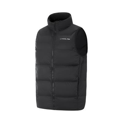 Li Ning Serie Fitness Gilet in Piumino con Collo Alto e Logo a Lettere da Uomo AMRV077-3