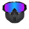 Motorrad-Vollrahmen bunte Schutzbrille, schwarzes Offroad-Outdoor-Sportmodell, Unisex-Schutzbrille mit Gesichtsschutz