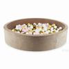 Dry Pool 130X30 Velvet Soft Dark Beige With 600 Balls: White, Light Pink, Beige, Old Gold