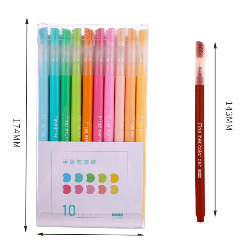 10 Colors X 4 Boxes Fineliner Pen Set 0.4mm Waterproof Manga Markers Fine Point Drawing Pens for Sketching Journaling Art Supplies