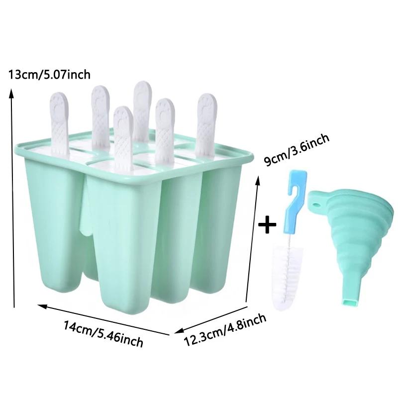 Popsicle Molds Silicone 4/6/10 Cavity Popsicle Trays Freezer Homemade Ice Cream Molds BPA Free Ice Pop Easy Release Mold