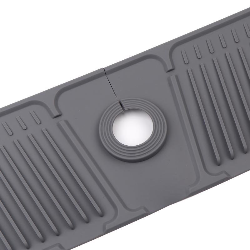 Kitchen Silicone Faucet Mat Bathroom Drain Soap Box Free Punch Drain Rack Washing Table Soap Tray Countertop Protector