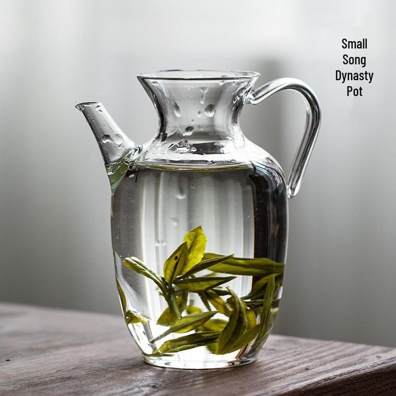 

Song Style Glass Teapot Set with Pink Handle