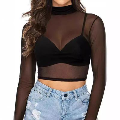 Sexy Slim Fit Priehľadné Tesne Priliehavé Dámske Korzetové Topánky s Dlhým Rukávom zo Sieťoviny