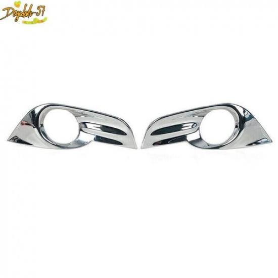 Pair For Nissan Altima 2013-2015 Chrome Front Fog Light Lamp Trim Cover Decor