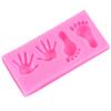 4Holes  Hand Foot Silicone Molds Chocolate Candy Clay Fondant Cake Baking Decorating Tools