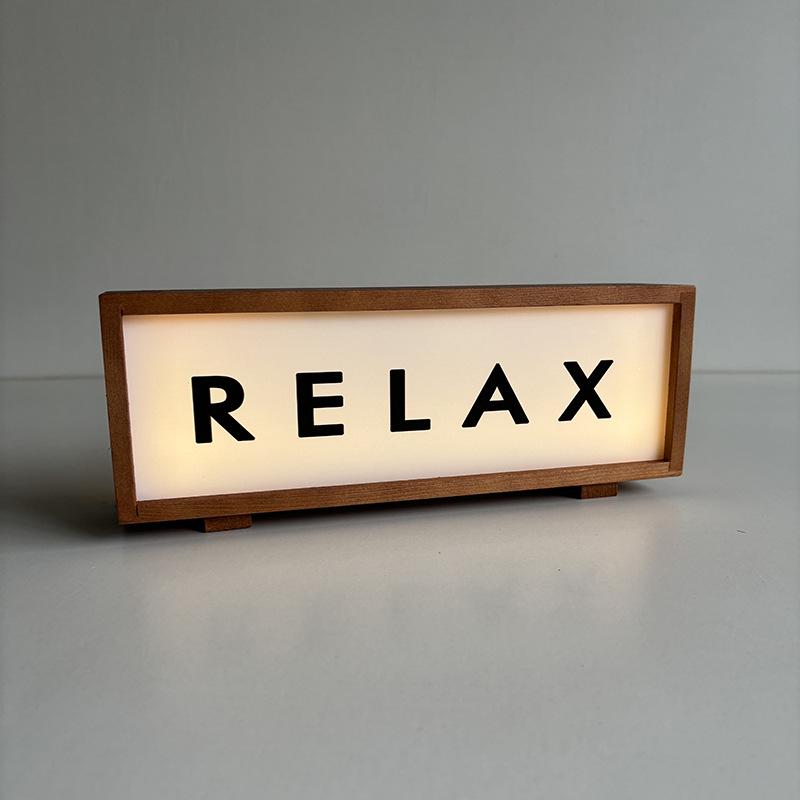 Creative Wooden Acrylic Wireless Charging Night Light with Solid Wood Base