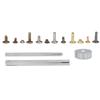 363Pcs Leather Rivets Set 2 Cap Brass DIY HandMade Crafts Accessories with Tools