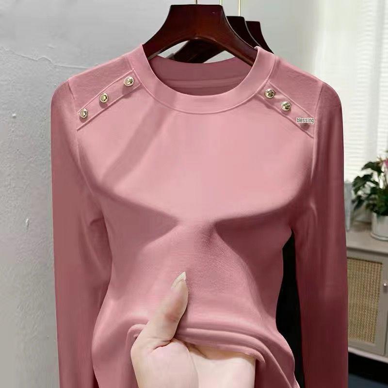 Women's Plush High-Neck Base Layer Top - Thickened, Warm, Stylish Innerwear for Autumn/Winter