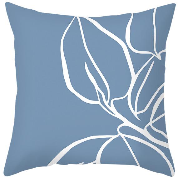 Simple Style Morandi Color Pillowcase Lines Abstract Geometric Printed Cushion Home Sofa Pillowcase