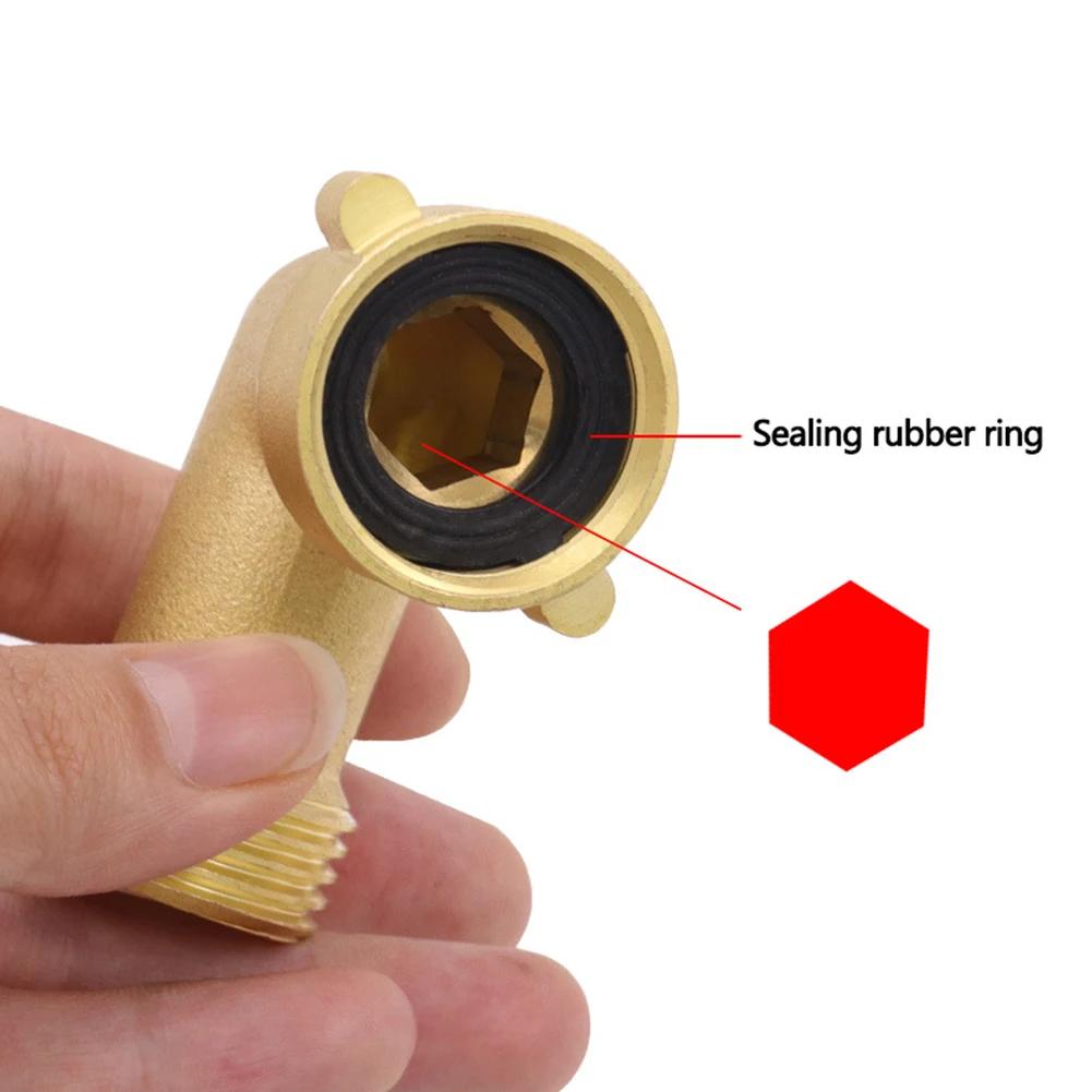 Connector Hose Elbow Angled Brass Fitting 90 Degree Angled Flashing Star Flexible For Garden Interface O-rings