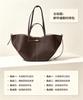 Nouveau Sac Cabas Marron Foncé Motif Litchi pour Femme Grande Capacité Sac d'Épaule pour Trajet Sac à Main Léger Coque
