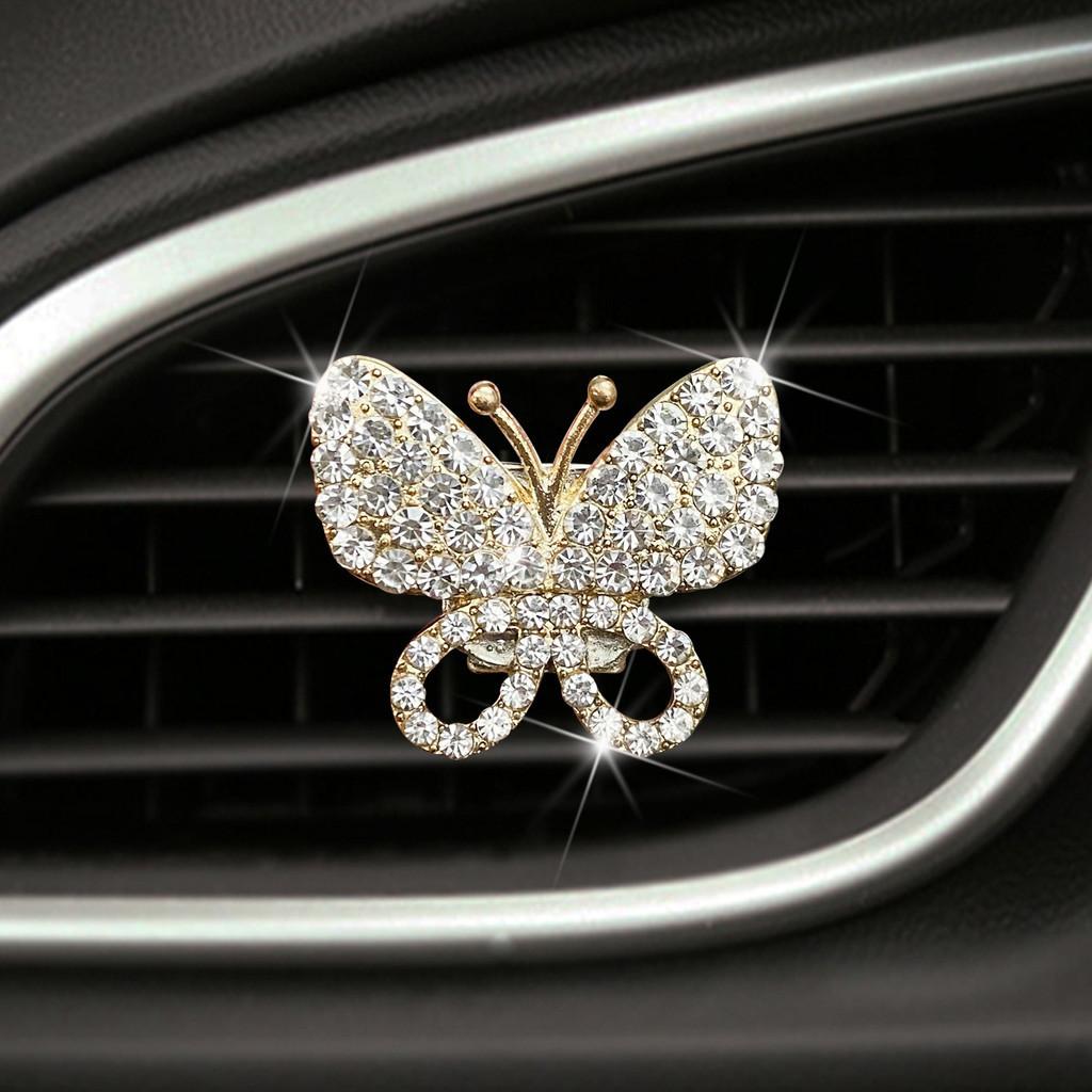 

Универсальный набор клипс для ароматерапии с ароматом духов для автомобильного воздуховода из сплава с бабочкой и стразами StyleA