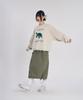 Slow Record House Nylon Cargo Long Skirt_Khaki