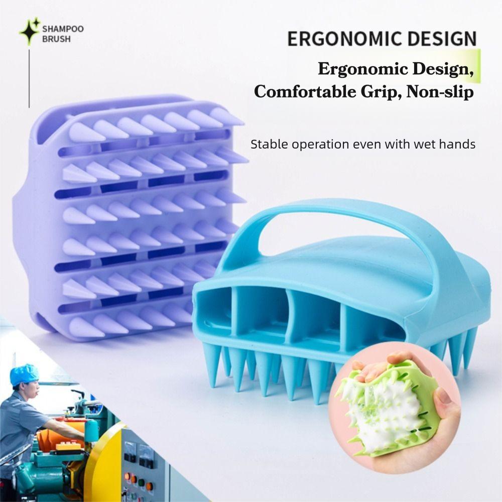 Double-sided Shampoo Massager Brush Massage Scalp Massage Brush Body Shampoo Brush For Exfoliation