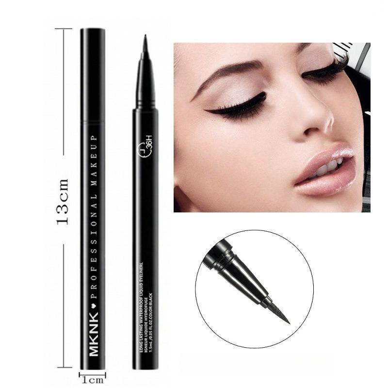 1PC waterproof, sweat-proof and non-smudging thick black extremely thin head long-lasting eyeliner pen eyeliner pen