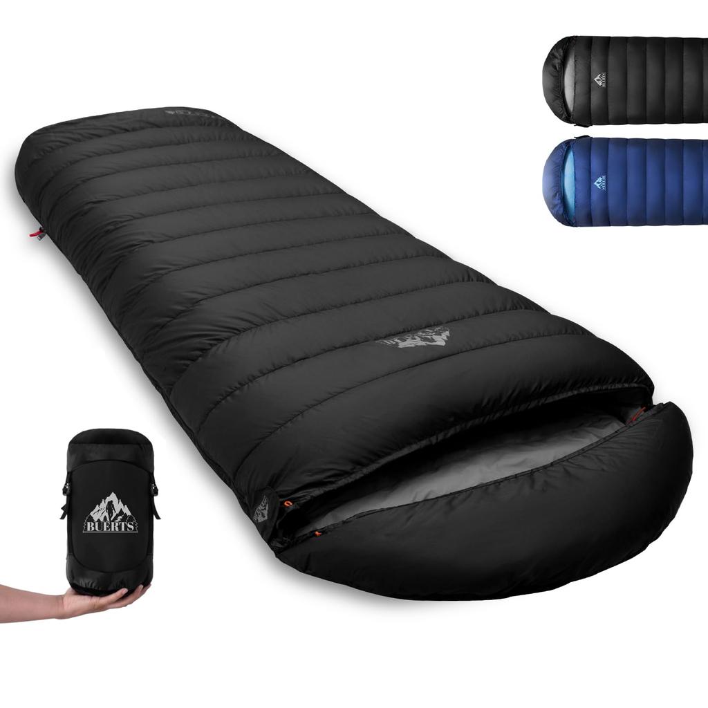 Winter Sleeping All Ultralight Down Sleeping Envelope 680FP Premium Down Filling Temperature Range to Suitable for Emergency Car Backpacking BUERTS