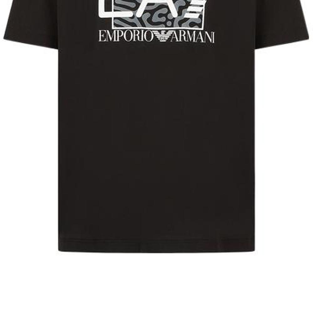Emporio Armani Ss23 Ea7 Letter Logo Print Crew Neck Short Sleeve T-Shirt Men Tops Black 3RPT01-PJ02Z-1200