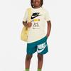 Nike T-Shirt Air Letter Print Brand Logo Round Neck Pullover Soft Comfortable Casual Sports Short Sleeve Kids Tops Coconut-Milk FV8655-113