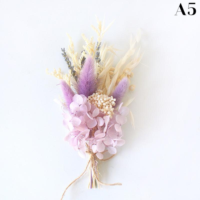 

1 шт. Міні-букет з натуральних сухих квітів Бутоньєрки Бутоньєрки для наречених Квітка для подружок нареченої Корсаж Брошка Різдвяний весільний декор