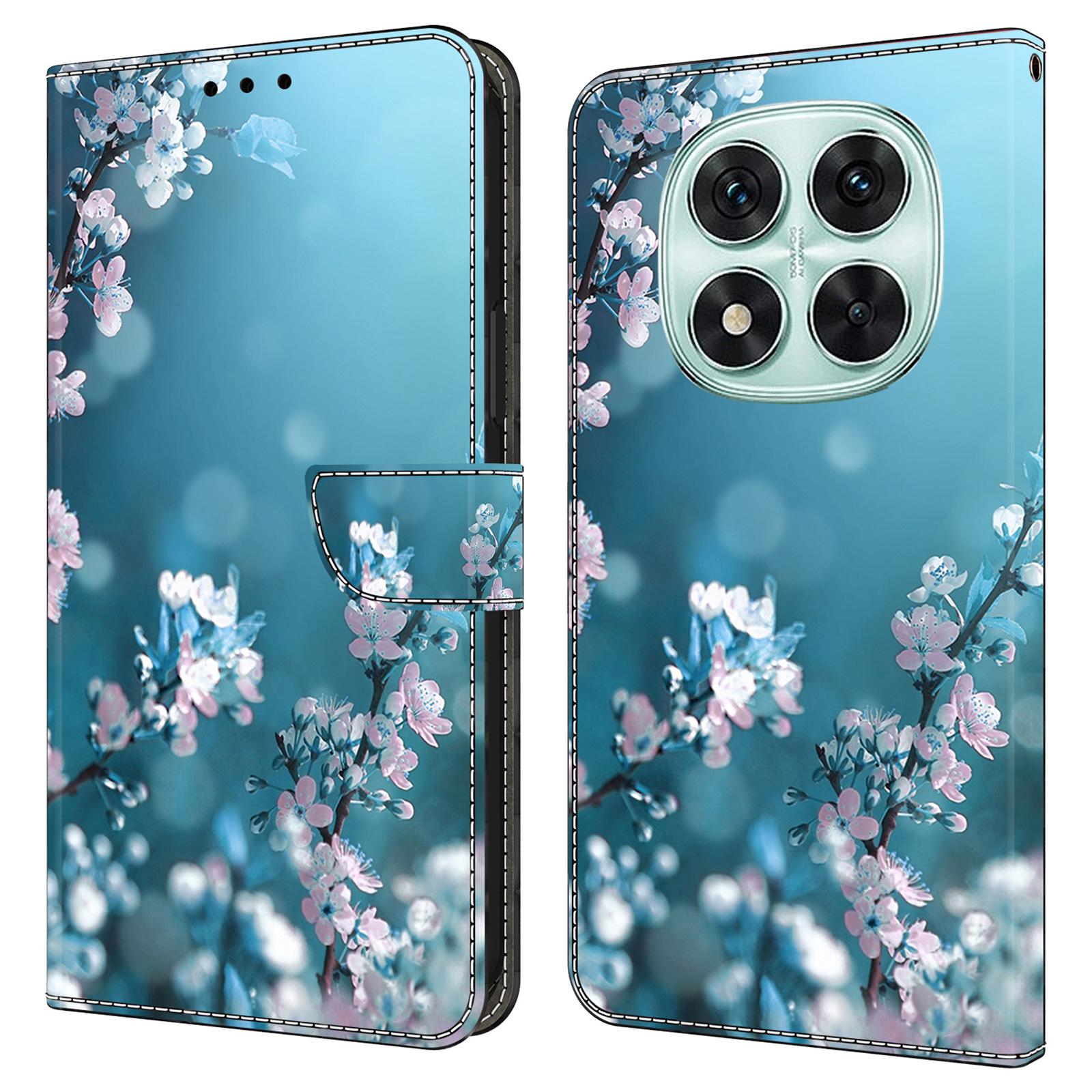

For Xiaomi Redmi Note 14 Pro 5G Case 3D Pattern PU Leather Wallet Phone Cover with Stand Plum Blossoms