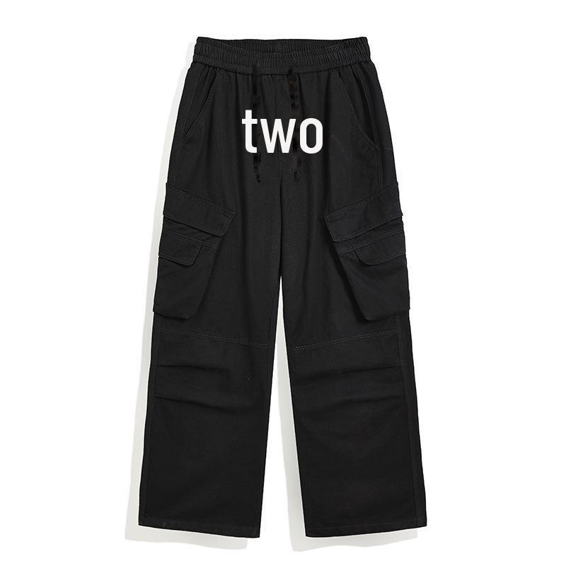 Herren Herbst 2024 Weitbeinige Plissee-Latzhose - Amerikanischer High Street Trend Freizeithose