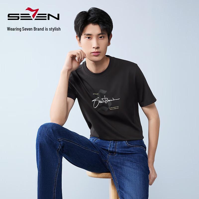 SEVEN Men's Cooling Xinjiang Cotton Short Sleeve T-Shirt