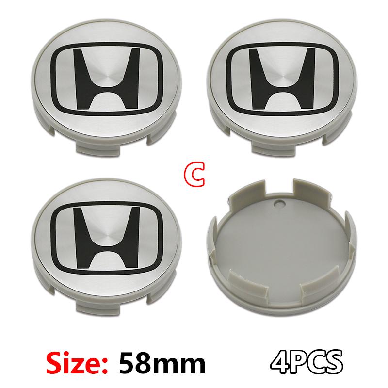 4Pcs ABS 58mm 69mm Car Wheel Center Hub Center Cap Rim Hub Dustproof Cover Emblemem For Honda Accord CRV XRV Civic Odyssey Acces aju256