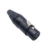 Black Copper XLR 3-Core Male and Female Connector Plug for Subwoofer