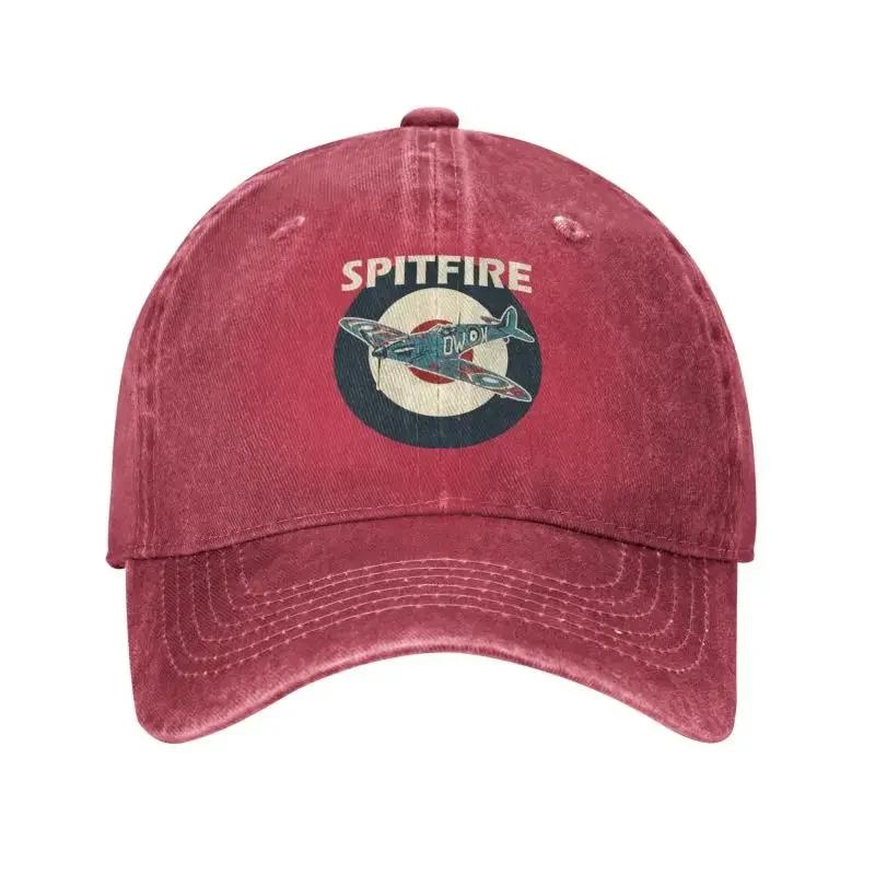 Cotton RAF Spitfire Aircraft Roundel WW War Plane Baseball Cap Personalized Adult Supermarine Airplane Dad Hat Outdoor
