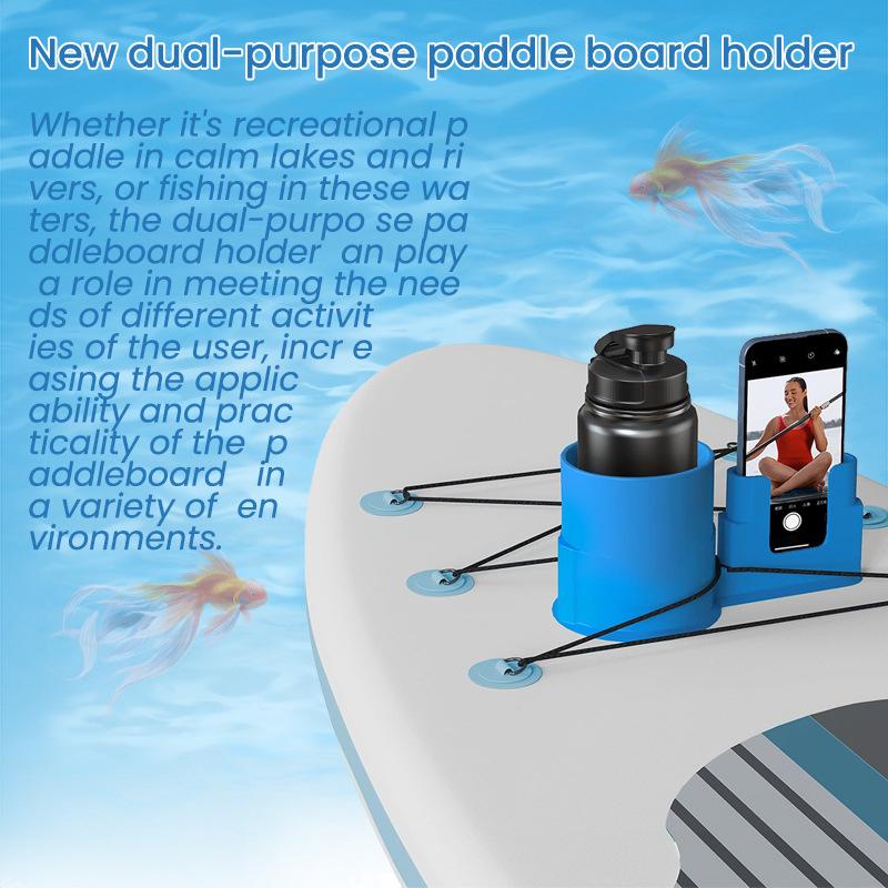 1pcs 2-In-1 Stand-Up Paddleboard Storage Rack With Functions Of Stand-Up Surfboard Phone Cup Holder Suitable For Canoe Kayaks