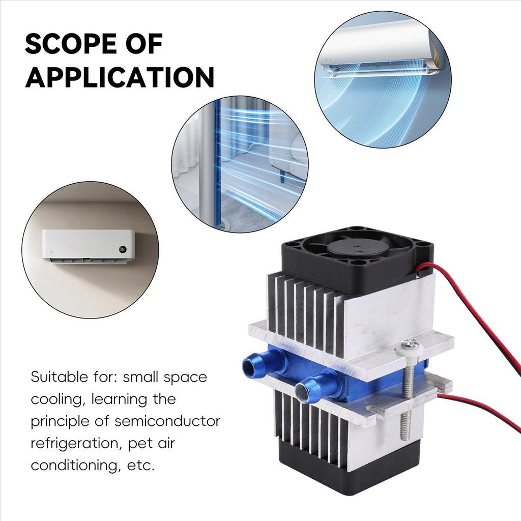 BHBL 1 Set Mini Air Conditioner DIY Kit Thermoelectric Peltier Cooler Refrigeration Cooling System + Fan for Home Tool