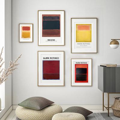 Poster della mostra del museo astratto Mark Rothko Stampa su tela Pittura Immagine di arte moderna per soggiorno Decorazione della parete della Galleria domestica