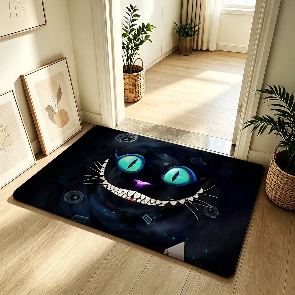 Anime C-cheshire-cat Cute Carpet Bathroom Anti-slip Mat Door Mat Home Decoration Mat Entrance Door Mat Scratch-resistant DoorMat