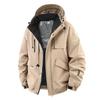Down Padded Jacket with Cool Thick Warm Winter Thick Cotton Cold Perfect for or Men's Jacket, Hood, Jacket, Coat, Protection, Windproof, Warm,