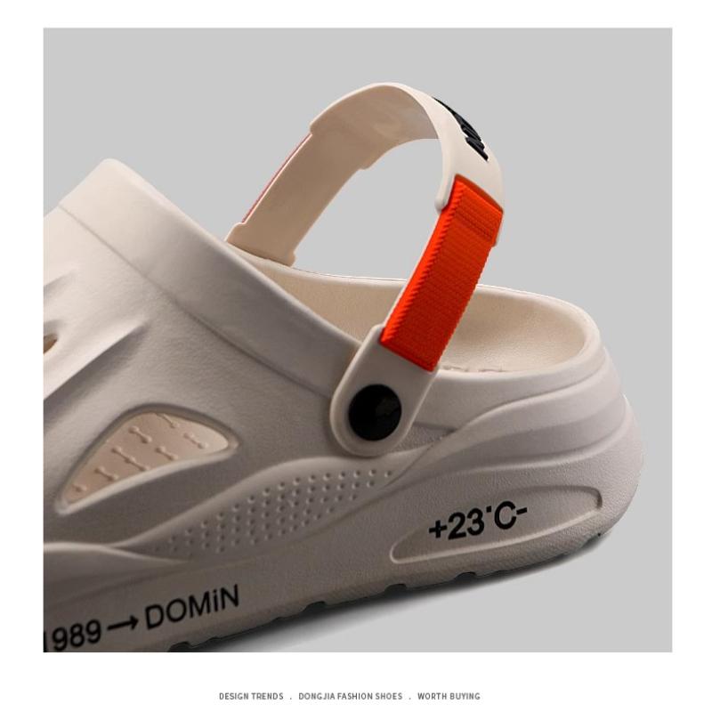 Klasické letní dřeváky Pánské pantofle Prodyšné zahradní boty Venkovní pohodlné plážové pantofle Domácí pantofle Protiskluzové pantofle