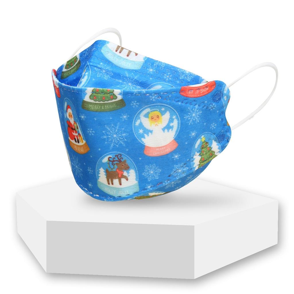 10PCS Kids Disposable Face Mask Christmas 3D Designs 4-Ply Facial
