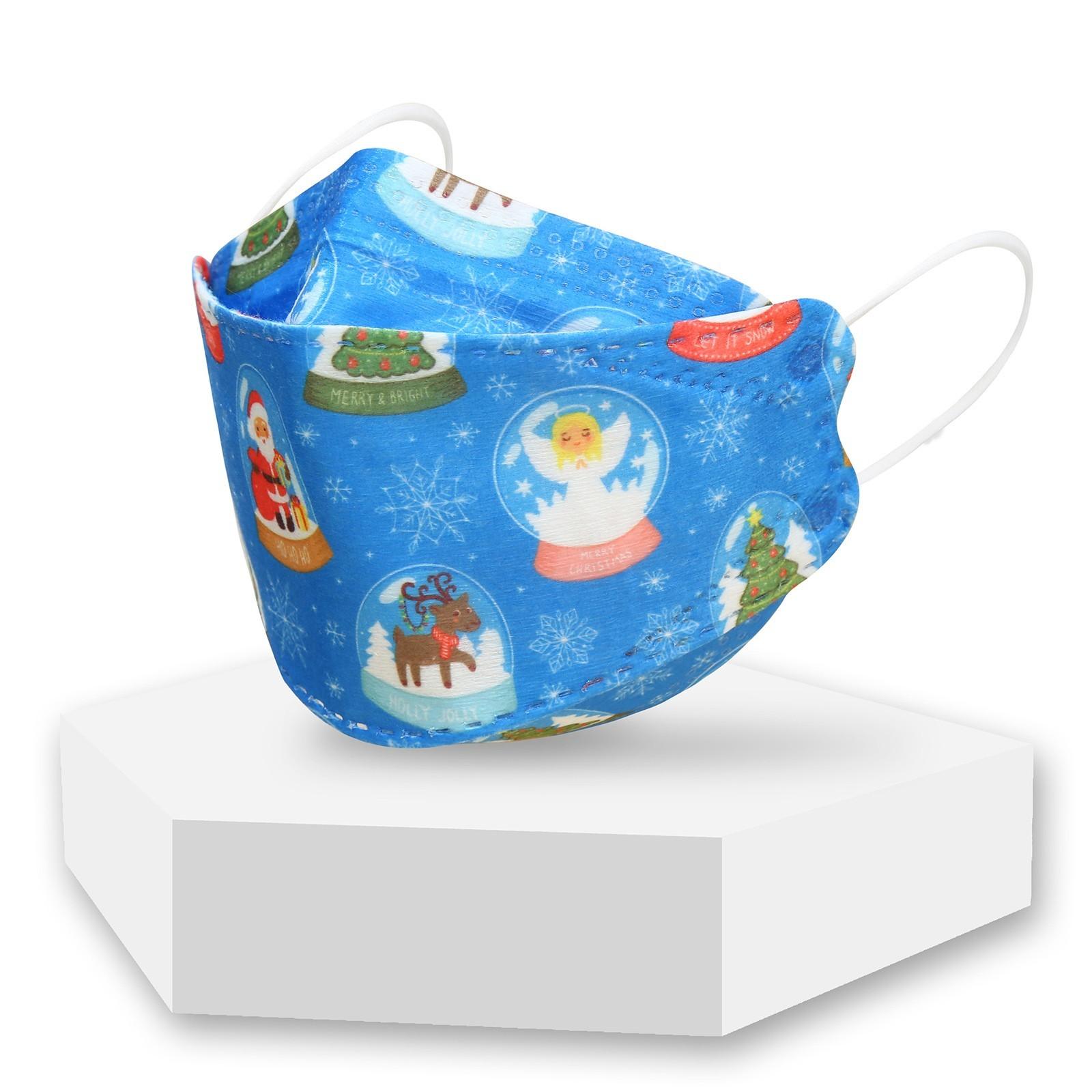 

10 шт. Детская одноразовая маска для лица Рождественские 3D-дизайны 4-слойная для лица